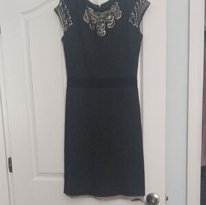 Tory Burch Gray Dress with Silver Detailing
